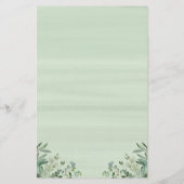 Greenery Eucalyptus Leaves Weddenrenmenu (Achterkant)