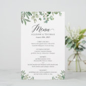 Greenery Eucalyptus Leaves Weddenrenmenu (Staand voorkant)