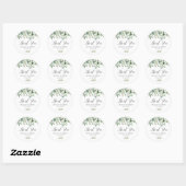 Greenery Eucalyptus Leaves Weddenschap Bedankt Ronde Sticker (Vel)