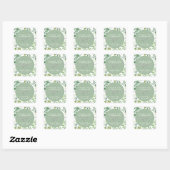 Greenery Eucalyptus Leaves Weddenschap Bedankt Vierkante Sticker (Vel)