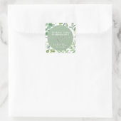 Greenery Eucalyptus Leaves Weddenschap Bedankt Vierkante Sticker (Tas)