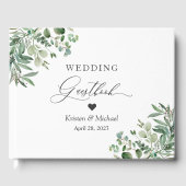 Greenery Eucalyptus Leaves Wedding Gastenboek (Voorkant)