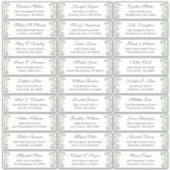 Greenery Eucalyptus Leaves Wedding Guest Address Sticker (Voorkant)
