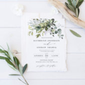 Greenery Eucalyptus Leaves Wedding Invitation Kaart