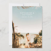 Greenery Eucalyptus Leaves Wedding Invitation Kaart (Achterkant)