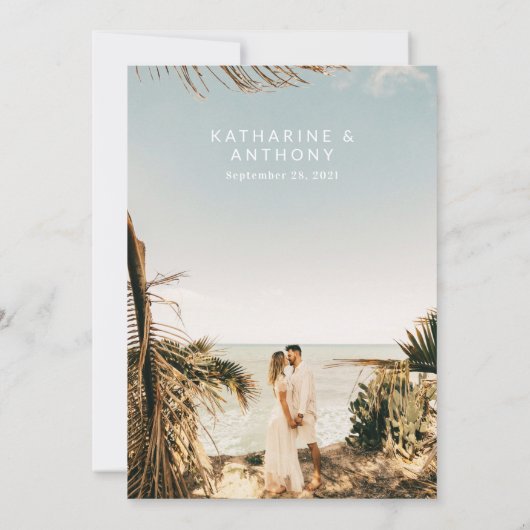 Greenery Eucalyptus Leaves Wedding Invitation Kaart (Achterkant)