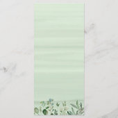 Greenery Eucalyptus Leaves Wedding Menu (Achterkant)