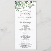Greenery Eucalyptus Leaves Wedding Programmakaart (Voorkant)