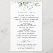 Greenery, Eucalyptus Leaves, Wedding Programme (Achterkant)