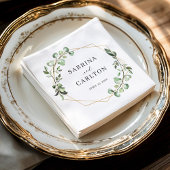Greenery Eucalyptus leest Geometric Wedding Servet