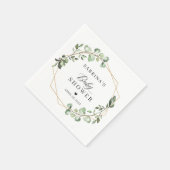 Greenery Eucalyptus leest Geometrisch Baby shower Servet (Hoek)