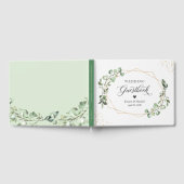 Greenery Eucalyptus leveert gouden geometrische br Gastenboek (Volledig)