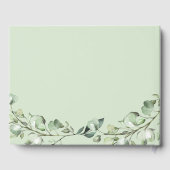 Greenery Eucalyptus leveert gouden geometrische br Gastenboek (Achterkant)