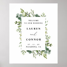 Greenery Eucalyptus Lijst Wedding Intrance Sign
