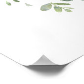 Greenery Eucalyptus Lijst Wedding Intrance Sign Poster (Hoek)