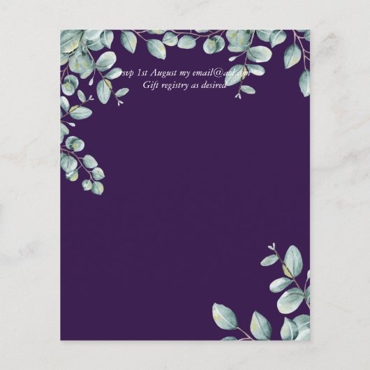 Greenery Eucalyptus Lila Lemon Gray Wedding (Achterkant)