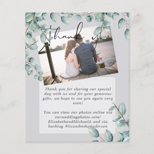 Greenery Eucalyptus Lila Lemon Gray Wedding (Voorkant)