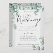 Greenery Eucalyptus Lila Lemon Gray Wedding (Voorkant / Achterkant)