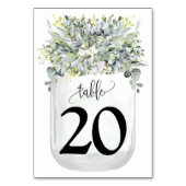 Greenery Eucalyptus Mason Jar Wedding Kaart (Achterkant)