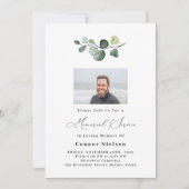 Greenery Eucalyptus Memorial Service Kaart (Voorkant)