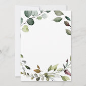 Greenery Eucalyptus Memorial Service Kaart (Achterkant)