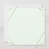 Greenery Eucalyptus met Geometric Lijst Wedding Kaart (Achterkant)