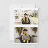 Greenery Eucalyptus Metallic Gold Afstuderen Kaart (Achterkant)