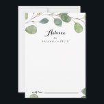 Greenery Eucalyptus Modern Calligraphy Wedding Advieskaart<br><div class="desc">Deze groene eucalyptus moderne kalligrafie bruiloft-advieskaart is perfect voor een rustige bruiloft. Het ontwerp omvat met de hand getrokken botanische groene eucalyptustakken en -bladeren. Deze kaarten zijn perfect voor een bruiloft, vrijgezellenfeest, baby shower, graduatiedag en nog veel meer. Pas de kaarten aan met de namen van de bruid en de...</div>