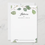 Greenery Eucalyptus Modern Calligraphy Wedding Advieskaart<br><div class="desc">Deze groene eucalyptus moderne kalligrafie bruiloft-advieskaart is perfect voor een rustige bruiloft. Het ontwerp omvat met de hand getrokken botanische groene eucalyptustakken en -bladeren. Deze kaarten zijn perfect voor een bruiloft, vrijgezellenfeest, baby shower, graduatiedag en nog veel meer. Pas de kaarten aan met de namen van de bruid en de...</div>