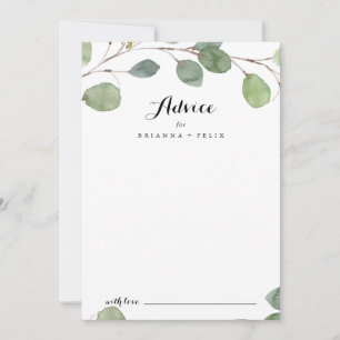 Greenery Eucalyptus Modern Calligraphy Wedding Advieskaart