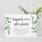 Greenery Eucalyptus, Modern Wedding Elopement Kaart (Staand voorkant)