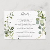 Greenery Eucalyptus Modern Weddings Details Informatiekaartje (Voorkant)