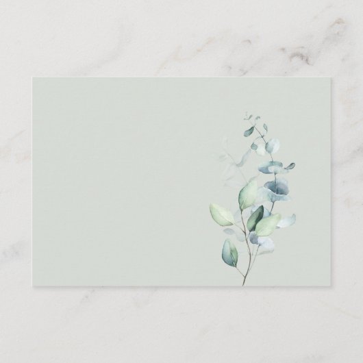 Greenery Eucalyptus Modern Weddings Details Informatiekaartje (Achterkant)