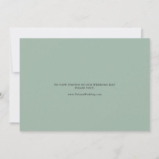 Greenery Eucalyptus Moderne kalligrafie Aankondiging (Achterkant)