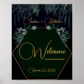 Greenery Eucalyptus Moody Welcome Wedding Poster (Voorkant)