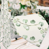Greenery Eucalyptus Natural Ecru White Wedding Stropdas