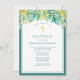 Greenery Eucalyptus Olive Geslacht Neutrale Baptis Kaart