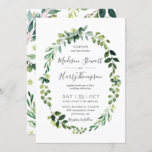 Greenery Eucalyptus Oval Wreated Botanical Wedding