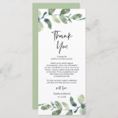 Greenery Eucalyptus Place Programmakaart (Voorkant / Achterkant)