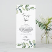 Greenery Eucalyptus Place Programmakaart (Staand voorkant)