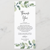 Greenery Eucalyptus Place Programmakaart (Voorkant)