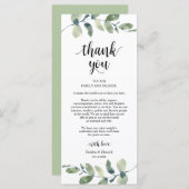 Greenery Eucalyptus Place Programmakaart (Voorkant / Achterkant)