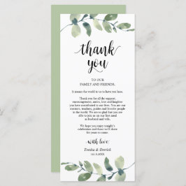 Greenery Eucalyptus Place Programmakaart