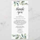 Greenery Eucalyptus Place Programmakaart (Voorkant)