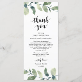 Greenery Eucalyptus Place Programmakaart