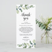Greenery Eucalyptus Place Programmakaart (Staand voorkant)
