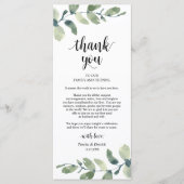 Greenery Eucalyptus Place Programmakaart (Voorkant)