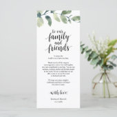 Greenery Eucalyptus Place Programmakaart (Staand voorkant)