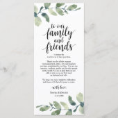 Greenery Eucalyptus Place Programmakaart (Voorkant)