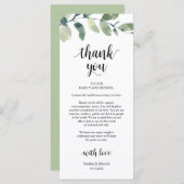 Greenery Eucalyptus Place Programmakaart (Voorkant / Achterkant)